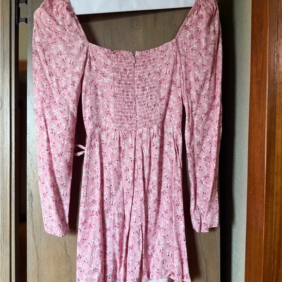 Reformation Pink Floral Long Sleeve Dress - Picture 6 of 6